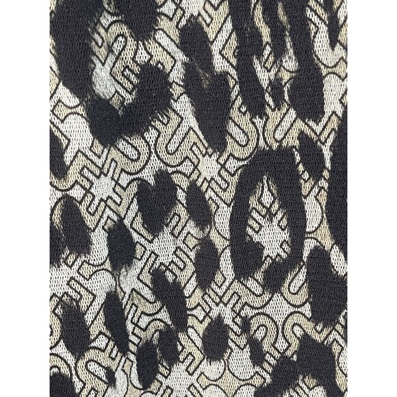 FUZZI Cammello Leopard Print Strapless Mesh Jumpsuit Sz L New - Picture 5 of 8